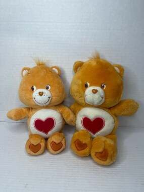 (Read) Vintage LOT 2 2004 & 2002 Care Bears Tenderheart Plush Stuffed Animals